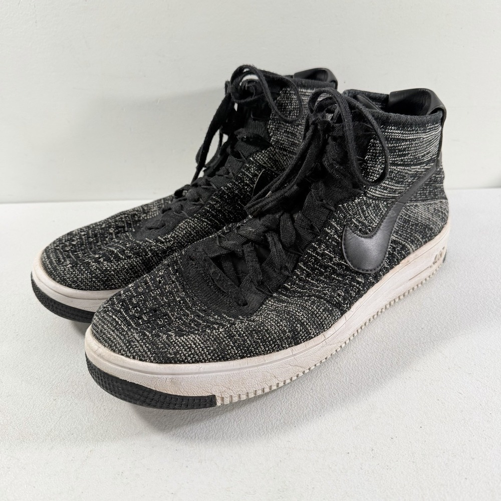 Nike Air Force 1 Ultra Flyknit Mid Oreo 817420-004 Mens 10.5 NO STRAP